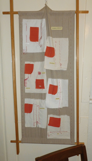 Stitch samplers for the volunteers at Weald and Downland Museum visit 2012.: 